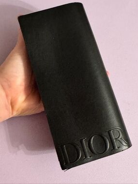 EUC DIOR Black Leather Sunglass Case Belt Bag Accessory SLG Glasses